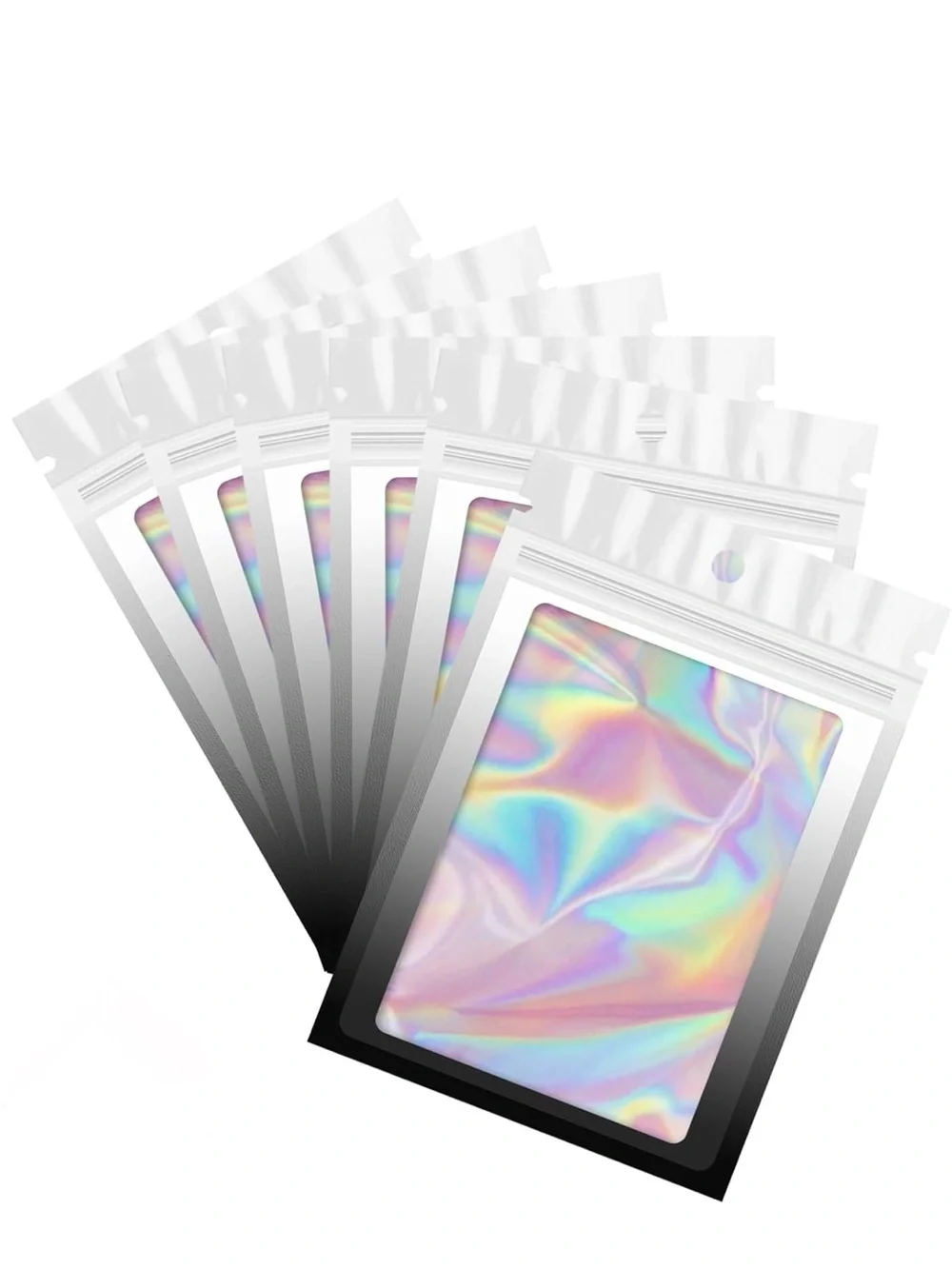 BUY NOW 20 Black/White Gradient Mylar Zip Bags